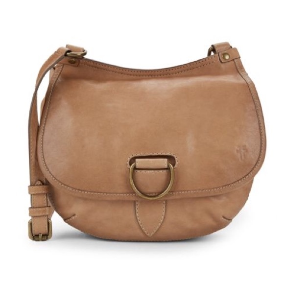 Frye Handbags - Frye Lucy Leather Crossbody Bag in Beige